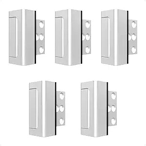 Greatalent 5Pack Home Security Door Reinforcement Lock Childproof, Door Locks for Kids Safety, Door Lock Latch Stopper for Front Door Inside Top of Door, Aluminum Construction Finish