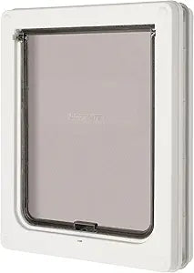 Dog Mate Lockable Medium Dog Door (215) - Flap for Medium Dogs and Large Cats, for UPVC, Wall and Wood, Securely Designed for Your Pets, White