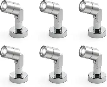 Metal Miniature LED Light,Tiny Spot Lights with Magnet Base,Battery Operated LED Lights,Wireless Miniature Spot Light for Artwork Painting,Jewelry Showcase,DIY Hand Craft (Cool White)