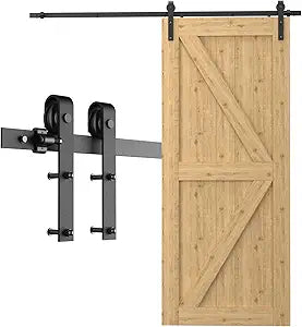CCJH Barn Door Hardware Kit 4FT Sliding Track Heavy Duty for Single Max 24'' Wide Door Panel