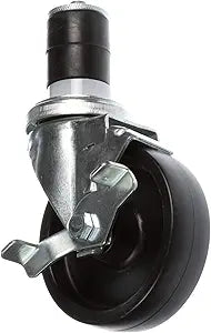 CHG (Component Hardware Group) CMS3-5BBN Swivel Stm Caster W/Brake 5" Wheel 1-1/2 Od Tubing For Chg 262403 Chg (Component Hardware Group) Cms3-5Bbn