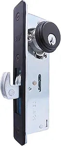 elox Storefront Narrow Stile Mortise Door Lock Hook Deadbolt, Sliding Deadbolt & Zinc Alloy Cylinder Combo with Key & Adams rite cam, (1-1/8" Backset, Bronze Duronodic Color)