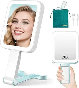 Mocado 20X/1X Magnifying Mirror with Light Travel Makeup Mirror with Lights