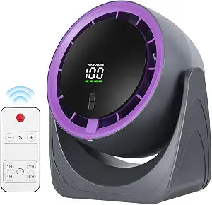 Desk Fan, Small Table Fan,100-speed Adjustable,USB Rechargeable Fan Purple