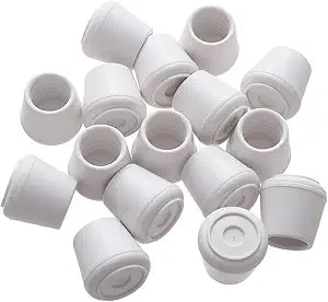 Furnigear Chair Leg Tips Caps Non-Slip Rubber Leg Tips 7/8 Inner Diameter Chair Leg Floor Protectors Round White, 64 Pack