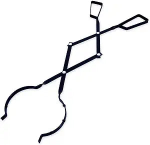 Atlantic Fire Tongs for Fireplace or Pit- Reinforced Wrought Iron for extra strength - Log grabber- Rust resistant finish fireplace tongs for indoor/outdoor