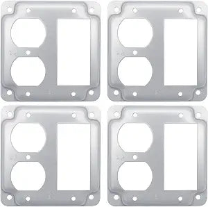4-in Square Exposed Work Cover, 4 Pack