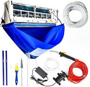 Ac Cleaning Bag With Support Rods, Air Conditioner Cleaning Kit with Strong Washing Tool, Ac Cleaning kit, Minisplit Cleaning Kit, Air Conditioning Water Bag Kit Universal for Home AC Cleaning