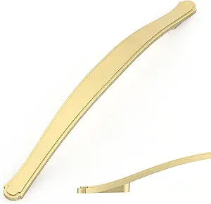 Asidrama 10 Pack 6.3 Inch(160mm) Brushed Gold Kitchen Cabinet Handles Cabinet Pulls Kitchen Cabinet Hardware for Cupboard Drawer Pulls 2792