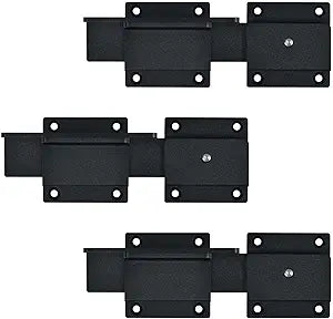 Flip Gate Latch Lock with Padlock Hole 3Pack, 3.5mm Heavy Duty Aluminum Alloy Adjustable Door Latch for Sliding Swing Open Gate, Outdoor, Wooden Fence, Barn, Shed, Garage, Yard