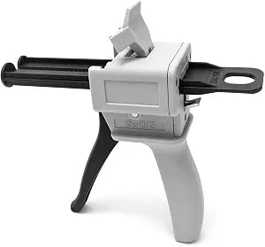 QWORK 50ml Dual Cartridge Dispensing Gun Adjustable 1:1 & 1:2 Ratio Manual Applicator for Epoxy, Resin, Sealant