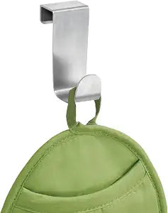 iDesign Forma Brushed Stainless Steel Over-The-Cabinet Storage Hook - 1" x 2.25" x 3"