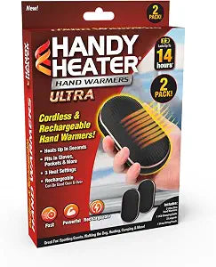 Handy Heater Hand Warmers Ultra, Rechargeable Hand Warmer, 2 Pack