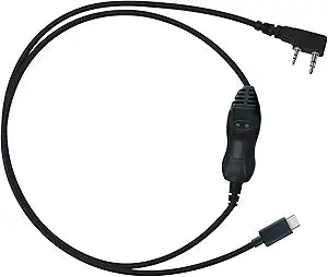 BTECH PC03 USB-C Programming Cable Genuine FTDI Chipset for Baofeng, Kenwood K1 Radios | Works with Chirp and OEM CPS | Windows, macOS, Linux | Radio Software Required