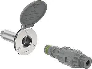 Aquor House Hydrant V1+ Frost Free Outdoor Faucet, Anti Siphon Valve with Quick Connect, Frost Proof Flush Wall Hose Bib, 2 inch Stem, 3-5/8 inch Install Depth, Slate Gray