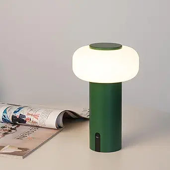 WEILAILUX Shower Lamp Waterproof, Outdoor Cordless Table Lamp Rechargeable, Portable Battery Operated Light, Touch Dimmable Night Light for Bedroom/Patio/Dinning/Camping (Green)