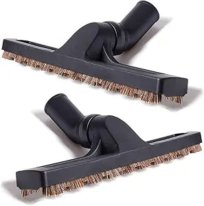2Pcs Upgraded Vacuum Floor Brush Universal Vacuum Hardwood Brush 1 1/4 inches Durable Vacuums Hard Floor Brushes Multi Vacuum Accessories with Horse Hair Soft Bristles Attachment for Shop Vac