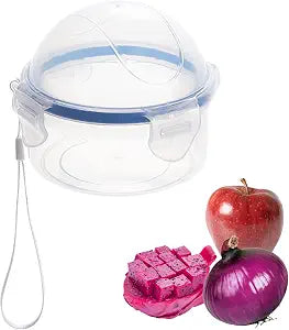 AYCCNH 2 Pack Onion Storage Container and Tomato Lemon Apple Produce Saver Holder, Portable Fruit and Vegetable Food Storage Keeper Containers for Fridge