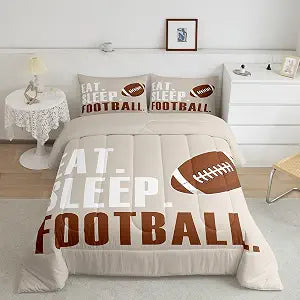Feelyou Football Comforter Set Twin Size for Kids Boys Girls Teens