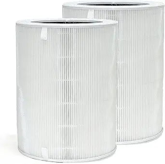 Nispira NDAP-01 NDAP-02 Air Purifier 3-in-1 True HEPA Activated Carbon Filter Replacement | Remove Smoke Odor 1,500 Sq. Ft | 2 Packs