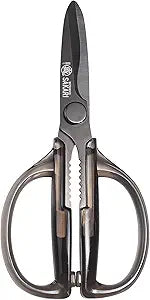 MITSUMOTO SAKARI Japanese Kitchen Scissors, Heavy Duty Detachable Kitchen Shears with Titanium-Plated Stainless Steel Blades, Clear Acrylic Handles for Meat, Fish, Nuts & Vegetables