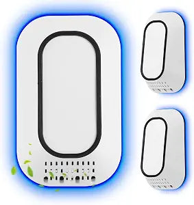 Plug in Air Ionizers 3-Pack, Negative Ion Air Purifier with Ice Blue Light, 2W Ultra-Low Energy Ionic Air Purifiers for home Bedroom Office Bathroom(3)