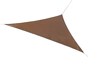Coolaroo Ready-To-Hang Shade Sail - 90% UV Block Breathable Outdoor Sun Shade with Pre-Attached Ropes for Patios, Gardens & Seasonal Use, 16ft 5in, Triangle, Mocha