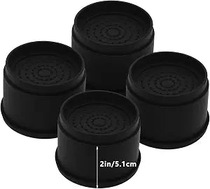 4 Sets Furniture Risers 2 inch Black Bed Risers, Heavy Duty