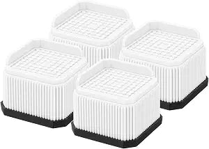 uxcell Bed Risers, Square Heavy Duty Stackable Lift Block to 2 Inch Plastic Furniture Risers for Desk, Chair, Table, Sofa Legs, Washing Machine, Refrigerator, White