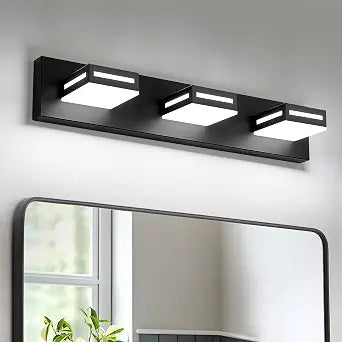 LED Bathroom Vanity Light Fixtures, 24-inch 3-Light Matte Black
