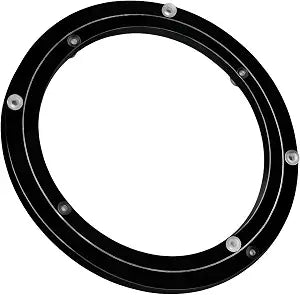 TamBee 6 Inch Lazy Susan Bearing Base - Aluminum Heavy Duty Lazy Susan Turntable Mechanism Kit for Smooth Rotation, Universal Hardware for DIY Furniture, Cabinets and Craft (Base Only, Black)