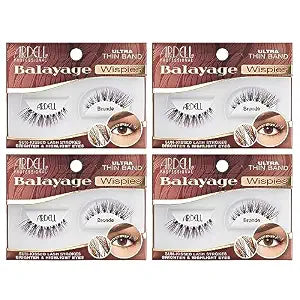 Ardell Balayage Wispies False Eyelashes, Bronde ��� Brown Wispy Strip Lashes Natural Looking, Lightweight Soft Volume Synthetic Fiber, Reusable for Everyday Wear,