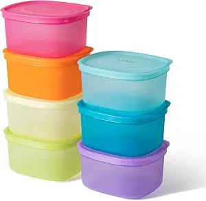 7-Piece Meal Prep Containers 3.8-Cup Reusable Airtight Plastic Food Storage Containers with Lids, BPA-Free, Microwave/Freezer/Fridge Safe, Stackable Lunch & Leftovers Organizer(900ml)