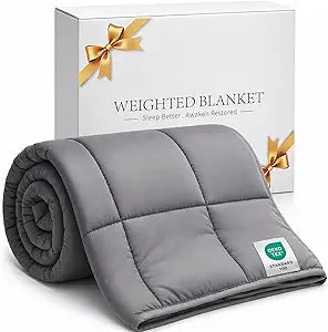 Smart Queen Weighted Blanket 25lbs (78x85,Grey) King Size Soft Cooling Heavy Blanket for Sleeping, Breathable All Season Comfort with Premium Glass Beads,Machine Washable