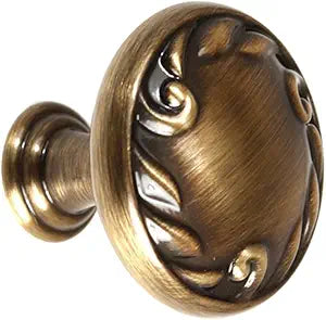 Alno A3650-38-AE Ornate Traditional Knobs, Antique English, 1-1/2"