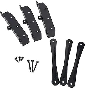 Heavy Duty Stainless Steel Louvers Hardware Kit - Black E-Coated Outdoor Shutter System for Pergolas & Privacy Screens Complete DIY Set (22 Brackets + 10 Actuators + Screws) - DHLH-02