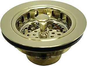 Kingston Brass KBS1002 Kitchen Sink Basket Strainer, Polished Brass