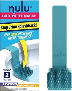 Nulu (2 Pack) Anti-Urine Splash Toilet Bowl Clip, Gift for Men and Boys, Lavender Lemon Scent, Reduce Urine Splashback, Urine Splash Guard, Potty Training Aid