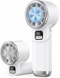 Handheld Fan, 3600mAh Personal Fan with Cooling Plate USB-C Rechargeable, Portable Fan Turbo Strong Airflow, 5 Speed Digital Display Hand Fan for Outdoor Travel Commute