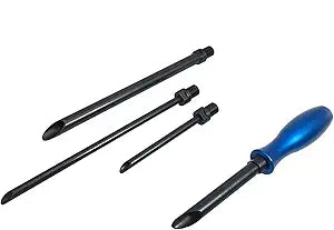 Shkalacar Wire Insertion Tool Automotive Wire Guide Tool Car Wiring Kit 4-Piece Tube Set Car Modification Tool Laser Tools with Screwdriver Handle for Stereo Dashboard Headlight Wiring
