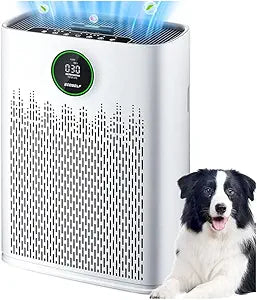 Air Purifiers for Home Large Room, Cover Up to 2400 Ft┬▓ with True HEPA Filter, Smart Mode, PM2.5 Air Quality Display, 22dB Sleep Mode, Aromatherapy with 2X-Purification, HAP603
