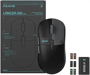 Lancer.001 PRO 8K Wireless Gaming Mouse, 65g Lightweight, Hot-Swappable Switches, PAW3950 Sensor with 32,000 DPI