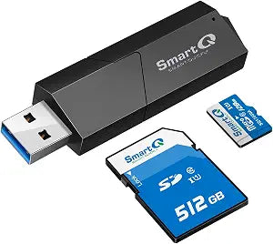 SmartQ USB 3.0 Dual Slot SD Card Reader Fast SD & Micro SD Memory Card Reader for Camera, Photographer, Laptop, MacBook & Windows PC