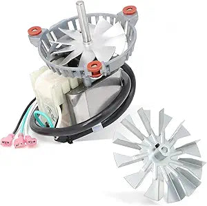 Combustion Blower Fan Motor 3-21-08639 for Harman Accentra P35I & PF120 Pellet Stoves, Blower Exhaust Fans Motor with 3-21-00661 Single-Sided Fan Blade Replacement
