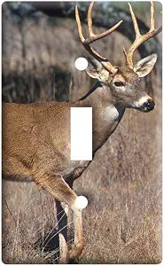 Deer - Hunting - Plastic Wall Decor Toggle Light Switch Plate Cover