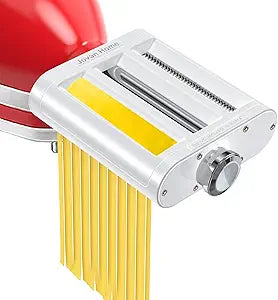Jovan Home Pasta Maker Attachment 3 in 1 Set for KitchenAid Stand Mixers Included Pasta Sheet Roller, Spaghetti Cutter, Fettuccine Cutter Maker Accessories