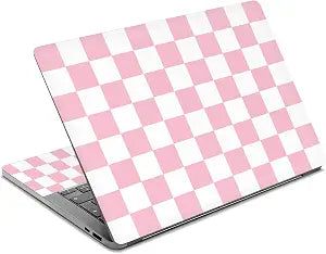 Pink Checkered Laptop Skin Sticker Cute Netbook Skins Decal Laptop Cover