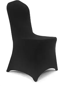 Peomeise 6pcs Stretch Spandex Chair Cover for Wedding Party Dining Banquet Event (Black, 6)