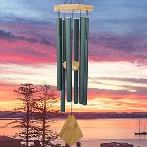 Wind Chimes Outdoor Deep Tone, 36 Inches Large WindChimes Outdoor Sympathy Windchime for Mom/Housewarming/Christmas, Garden Chimes for Outside Decoration. Green
