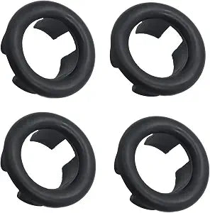 4 Packs Sink Basin Trim Overflow Ring Cover Hole Insert in Cap for Hole Diameter Replacement Ceramic Pots for Home,Sink,Bathroom,Kitchen(Black)